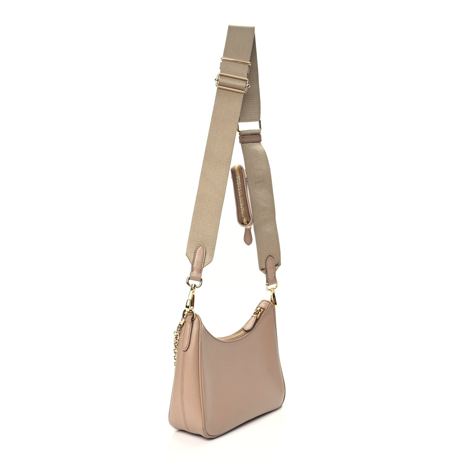 Prada Saffiano Re-Edition 2005 Shoulder Bag Cammeo Beige 2 of 10
