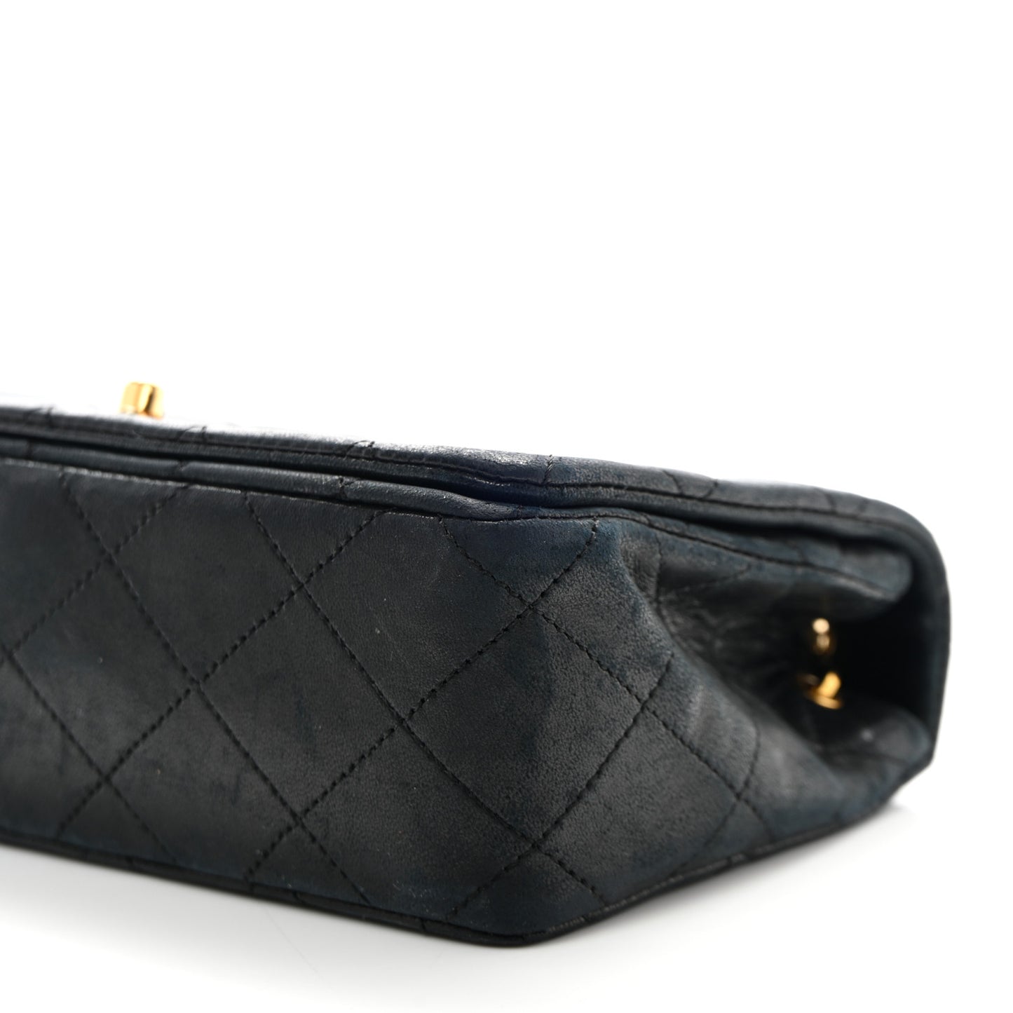 Lambskin Quilted Small Single Flap Black