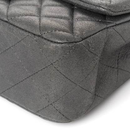 Chanel Iridescent Calfskin Quilted Mini Rectangular Flap Dark Grey 9 of 12