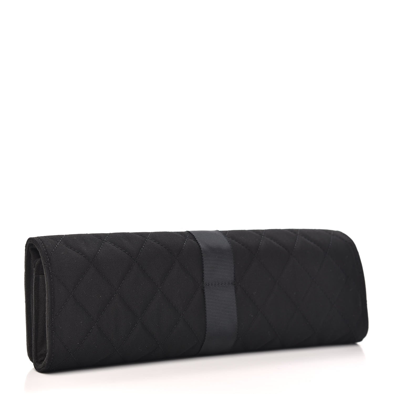 Chanel Grosgrain Quilted Jewelry Roll Case 3 of 10