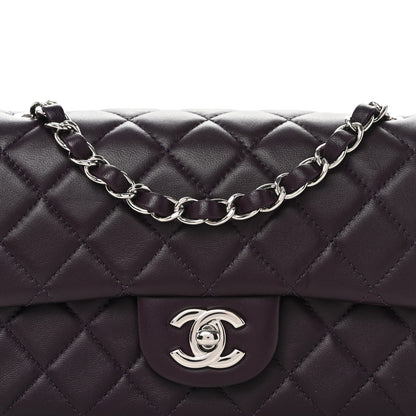 Chanel Lambskin Quilted Mini Rectangular Flap Dark Purple 8 of 11
