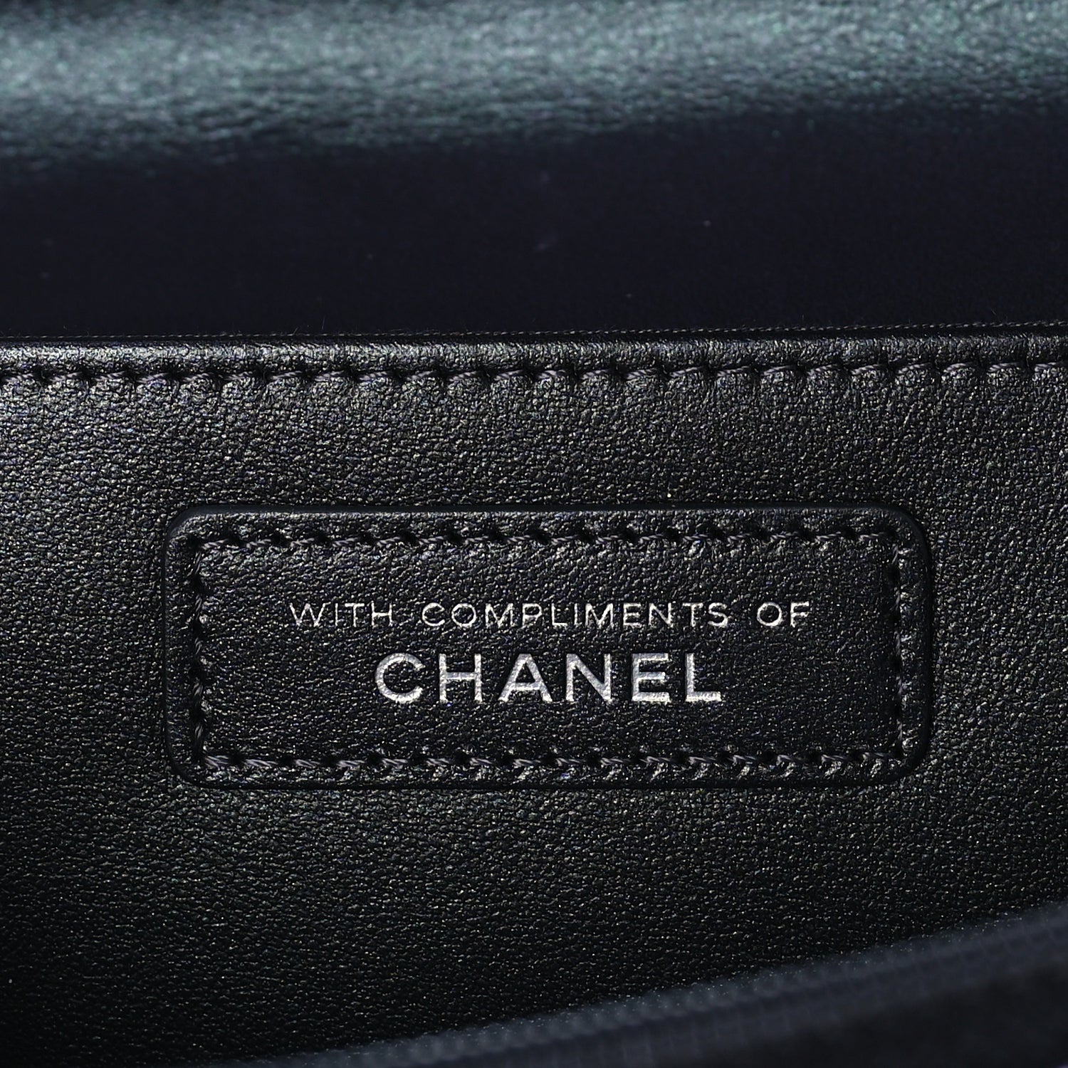 Chanel Iridescent Caviar Quilted Classic Pouch Clutch  Black 5 of 8