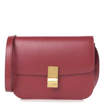 Celine Box Calfskin Medium Classic Box Flap Bag Red 1 of 15