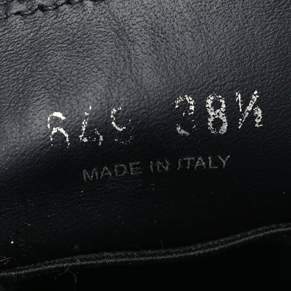 Prada Spazzolato Triangle Logo Monolith Pointy 55mm Loafers 38.5 Silver Black 8 of 8