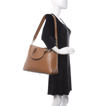 Fendi Vitello Glacier Medium FF Tote Nocciola 2 of 12