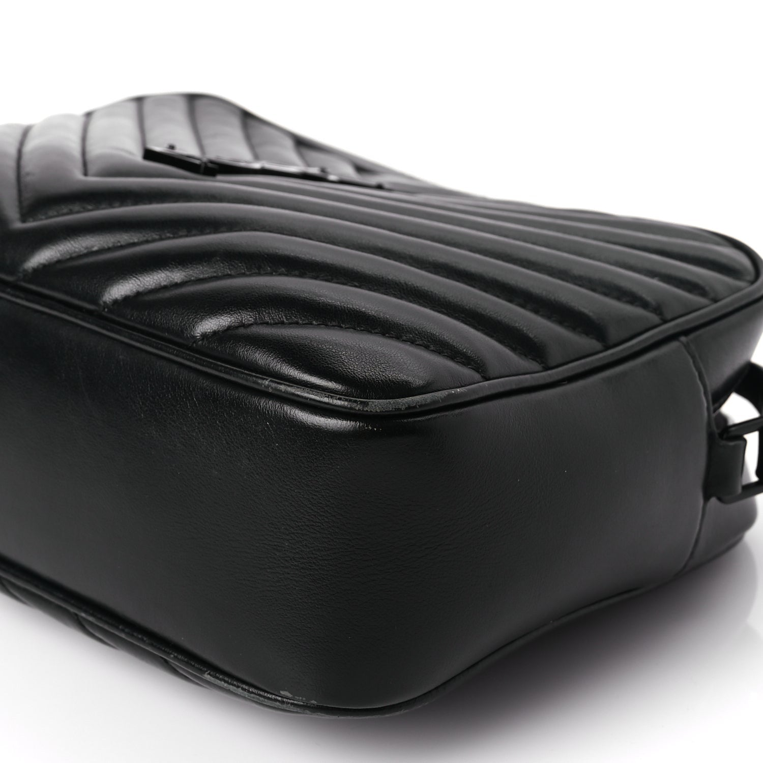 Saint Laurent Calfskin Matelasse Monogram Monochrome Lou Camera Bag Black 8 of 8