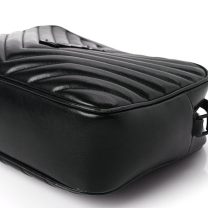 Saint Laurent Calfskin Matelasse Monogram Monochrome Lou Camera Bag Black 8 of 8