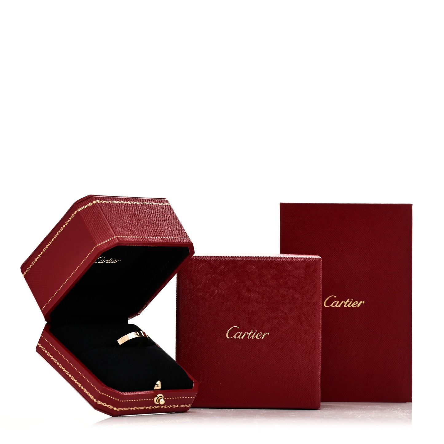 18K Yellow Gold 3.5mm LOVE Wedding Band Ring 60 9.25