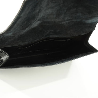 Saint Laurent Patent Monogram Large Belle De Jour Clutch Black 5 of 7