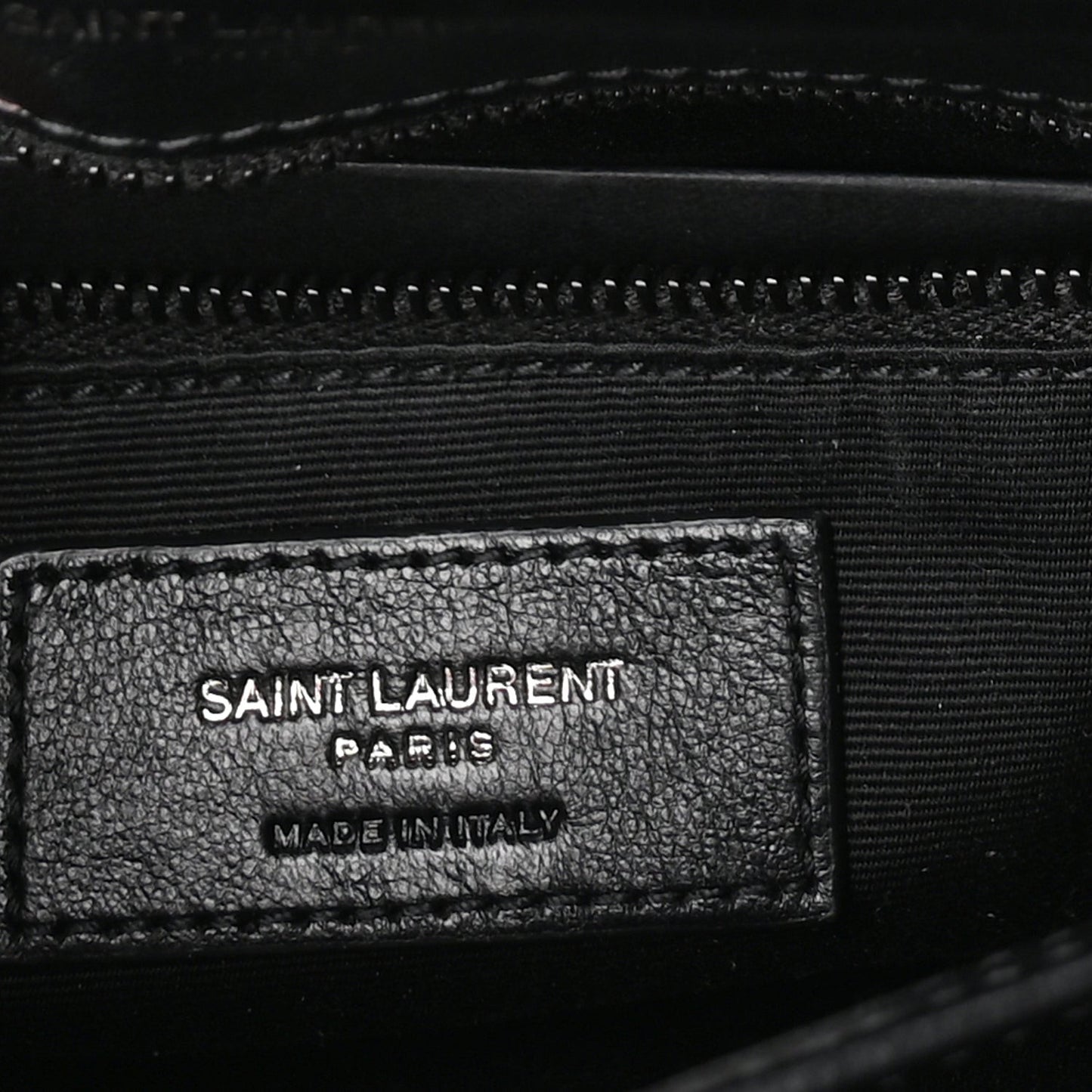 Calfskin Y Quilted Monogram Monochrome Toy Loulou Crossbody Bag Black
