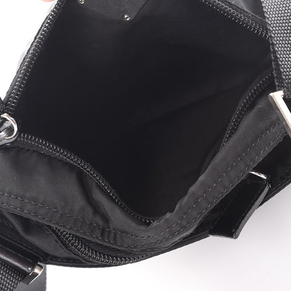 Prada Nylon Vela Flat Messenger Bag Black 6 of 10