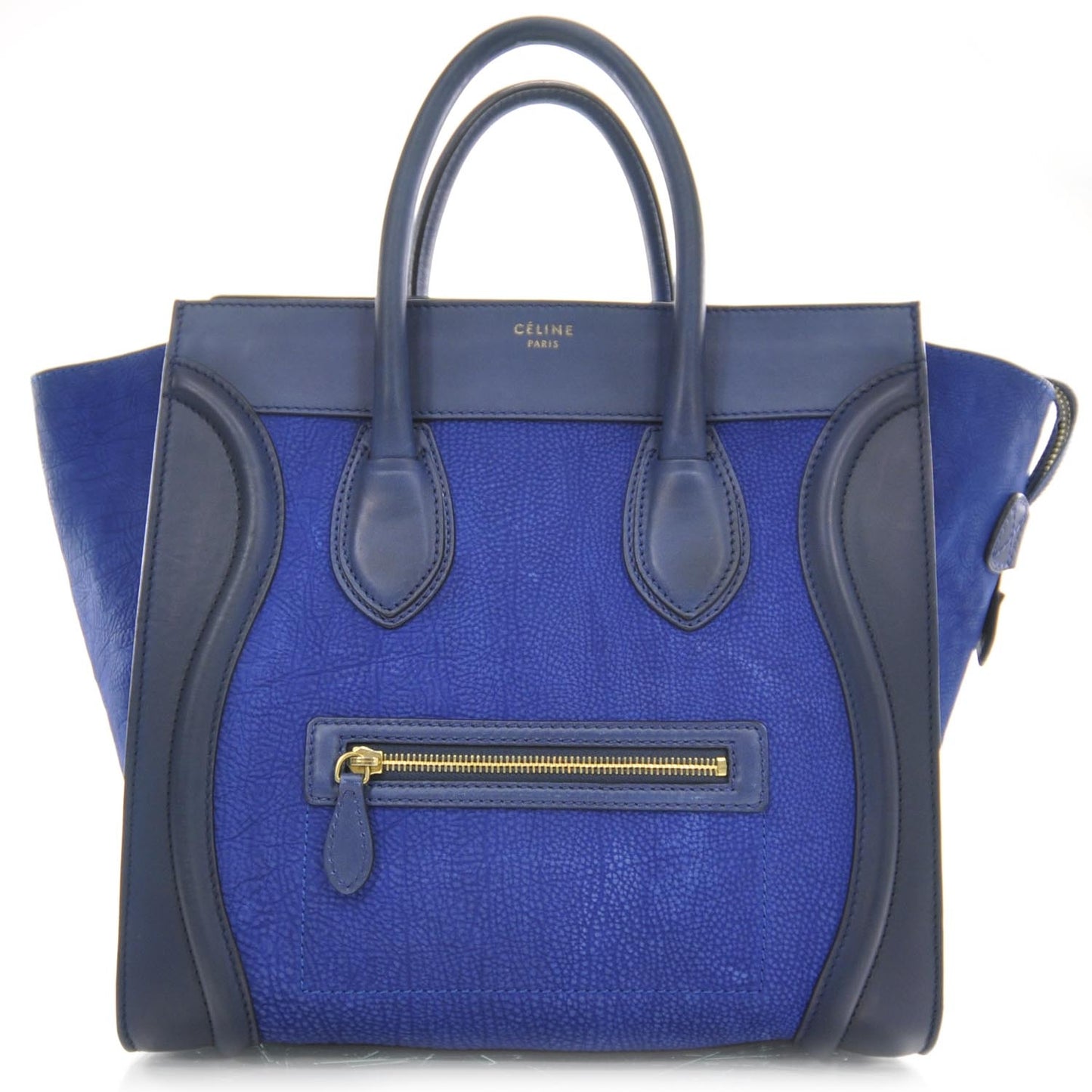 Smooth Calfskin and Lambskin Mini Luggage Royal Blue