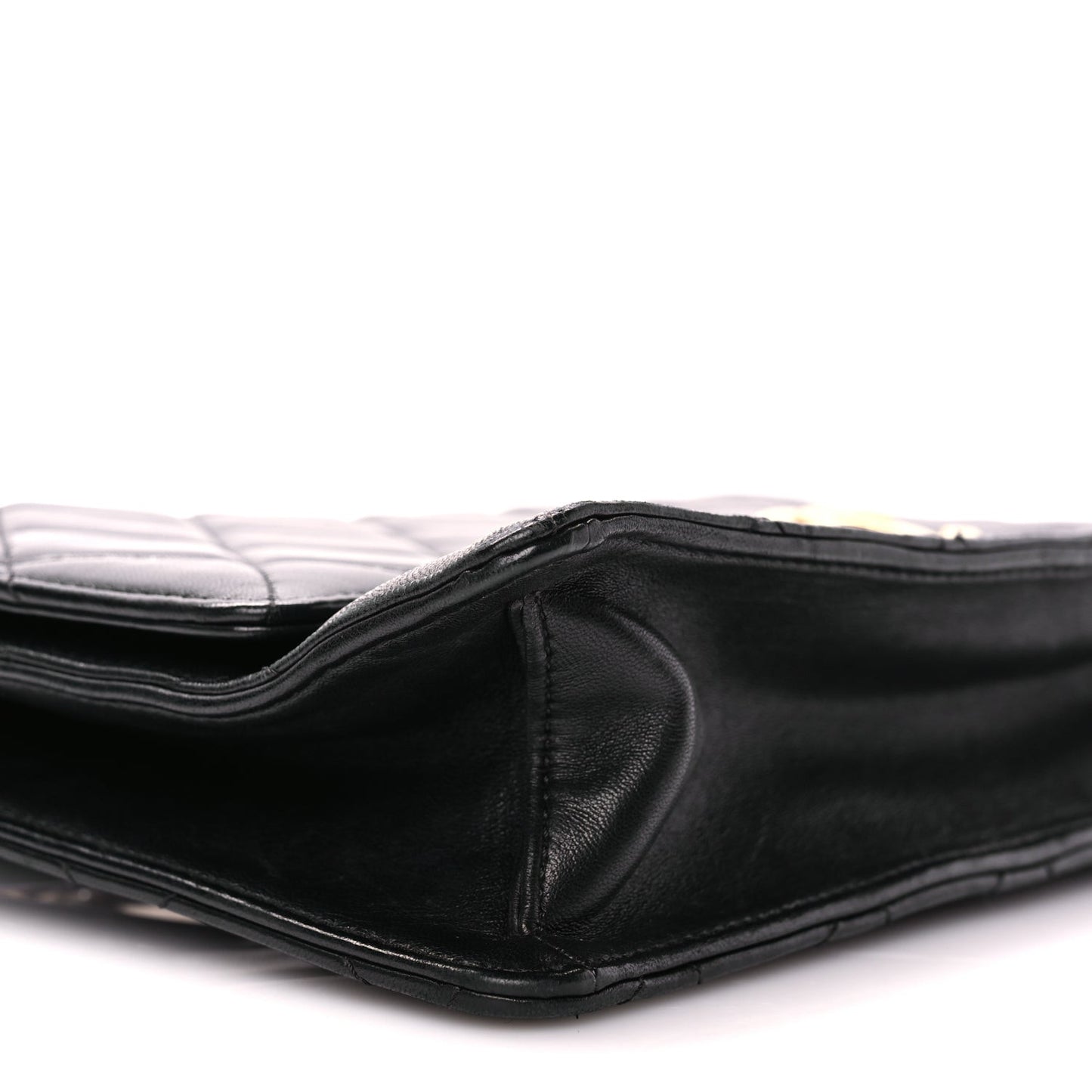 Lambskin Quilted Large Golden Class Flap Black