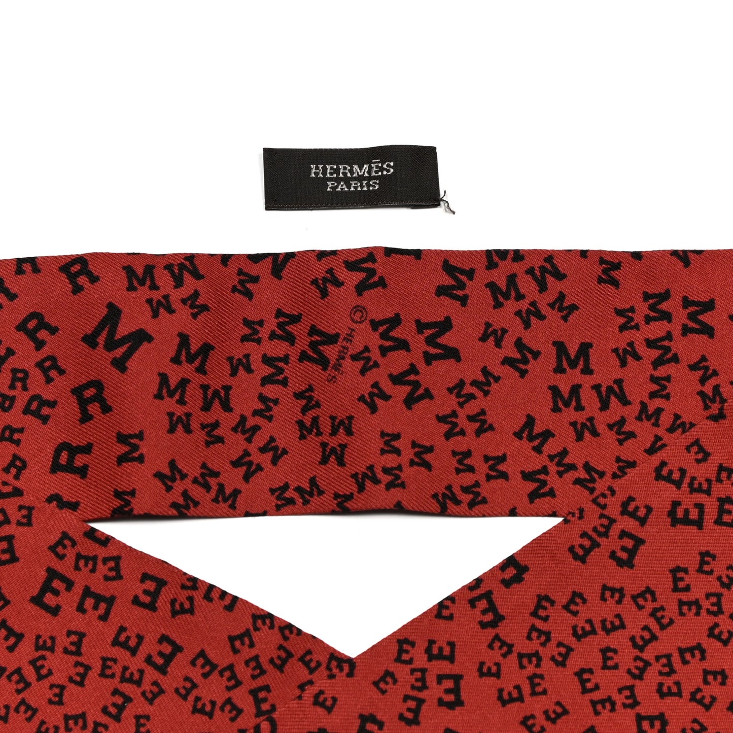 Silk Scattered Letters Twilly