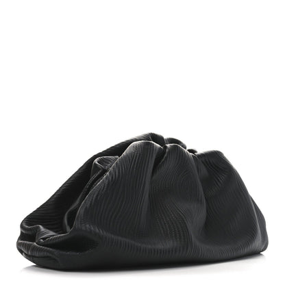 Bottega Veneta Bark Calfskin Embossed The Pouch Oversized Clutch Black 2 of 7