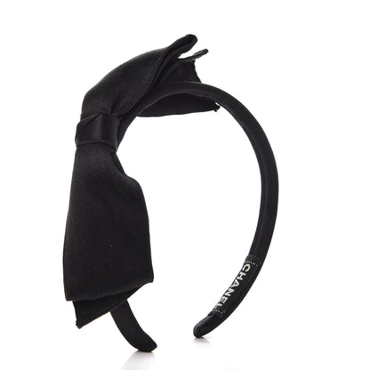 Chanel Silk Bow Headband Black 5 of 5