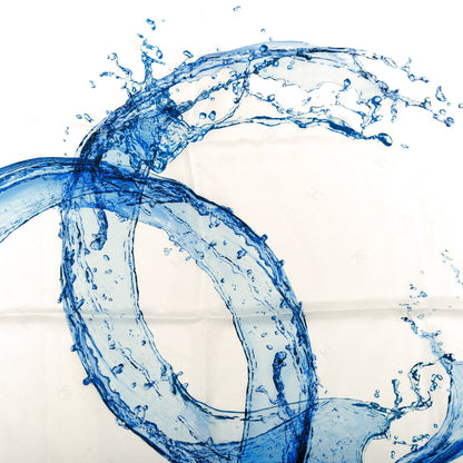 Chanel Silk Splash CC Scarf White Blue 2 of 4