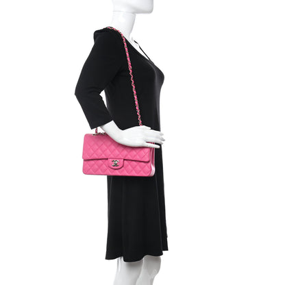 Chanel Caviar Quilted Medium Double Flap Dark Pink 2 of 11