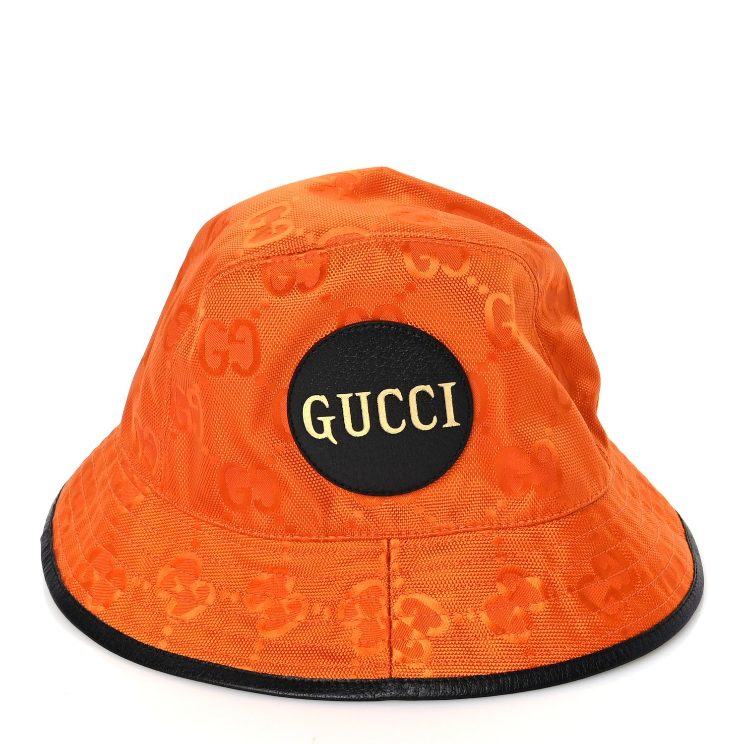 Gucci GUCCI Econyl Nylon Monogram Off The Grid Will Bucket Hat M Carrot Orange Black 1 of 7