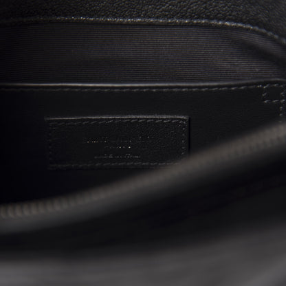 Saint Laurent Sheepskin Matelasse Chevron Monogram Medium College Bag Black 10 of 12