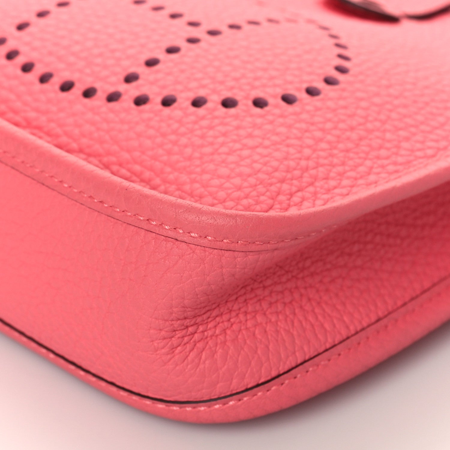 Hermes Taurillon Clemence Amazone Evelyne TPM Rose Azalee Rouge Pivoine 10 of 10