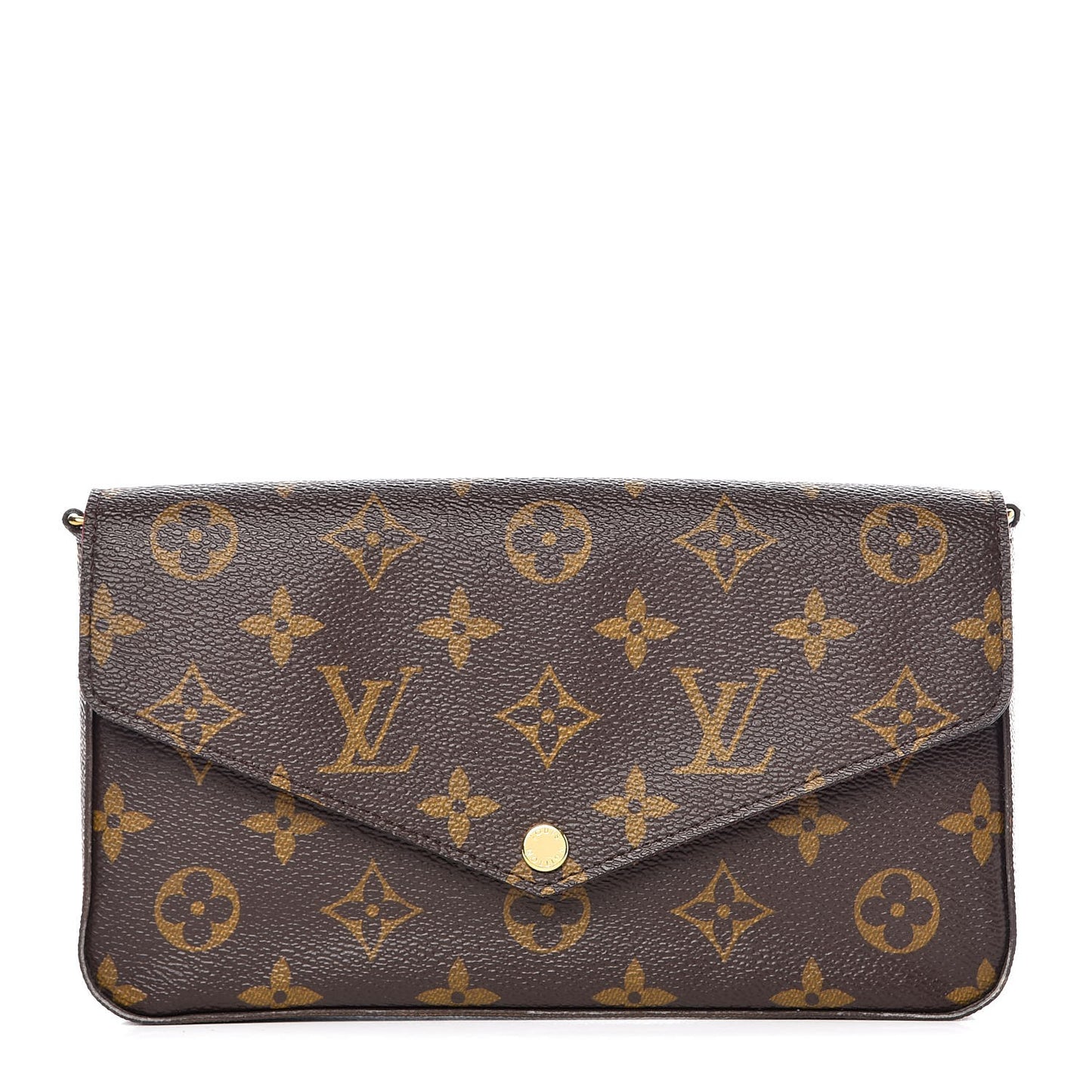 Monogram Pochette Felicie Chain Wallet Fuchsia