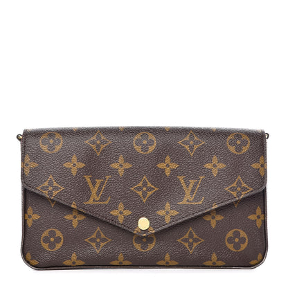Louis Vuitton Monogram Pochette Felicie Chain Wallet Fuchsia 1 of 9
