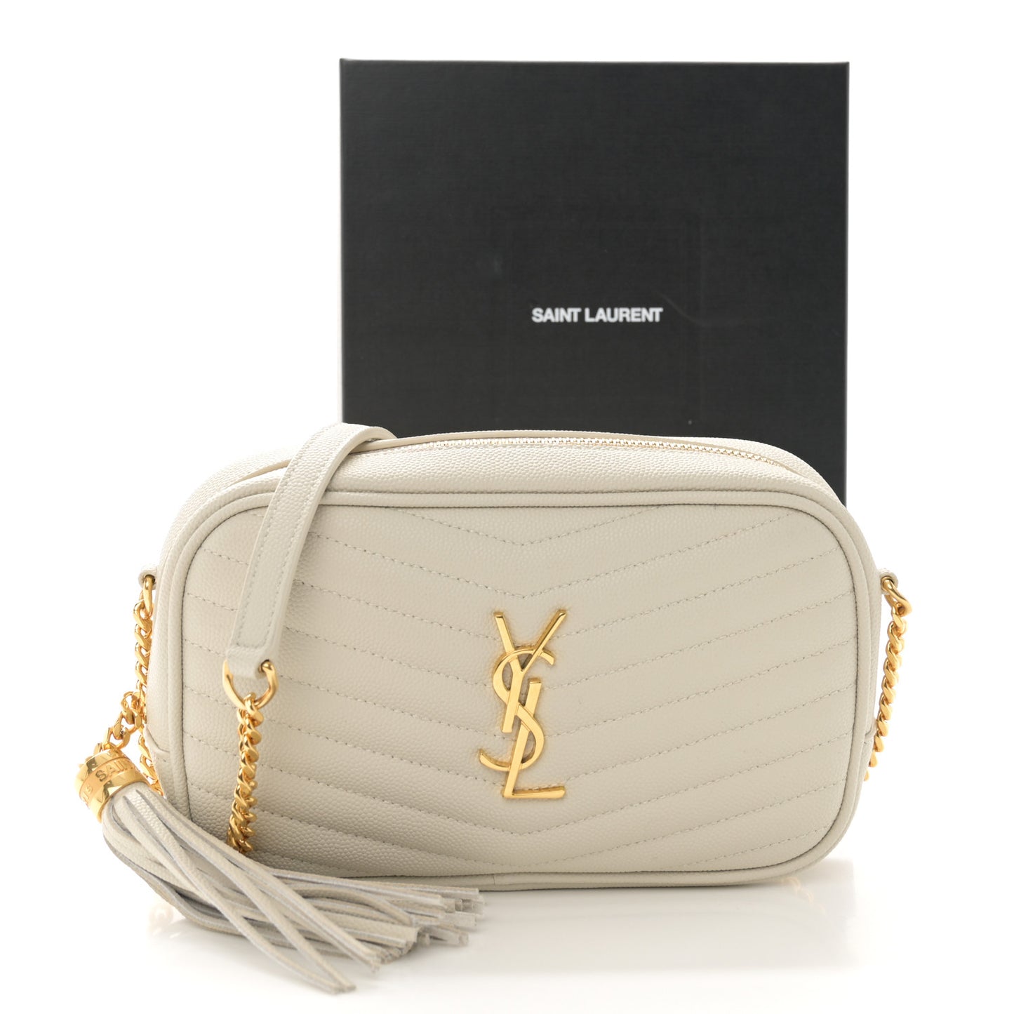 Grain De Poudre Matelasse Monogram Mini Lou Camera Bag Crema Soft