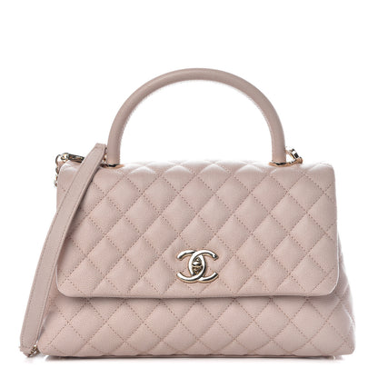 Chanel Caviar Quilted Small Coco Handle Flap Light Beige 1 of 10