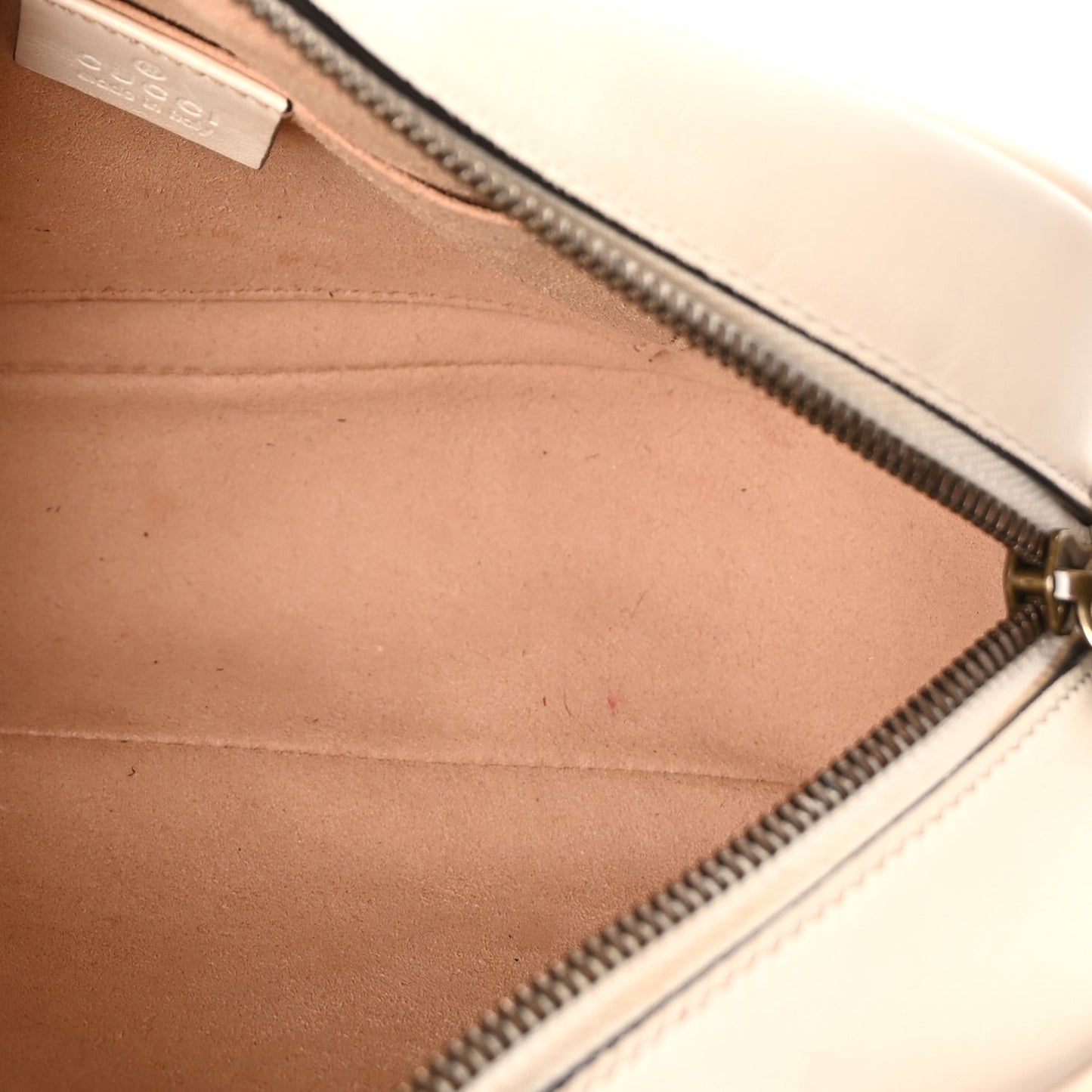 Calfskin Matelasse Small GG Marmont Chain Shoulder Bag White