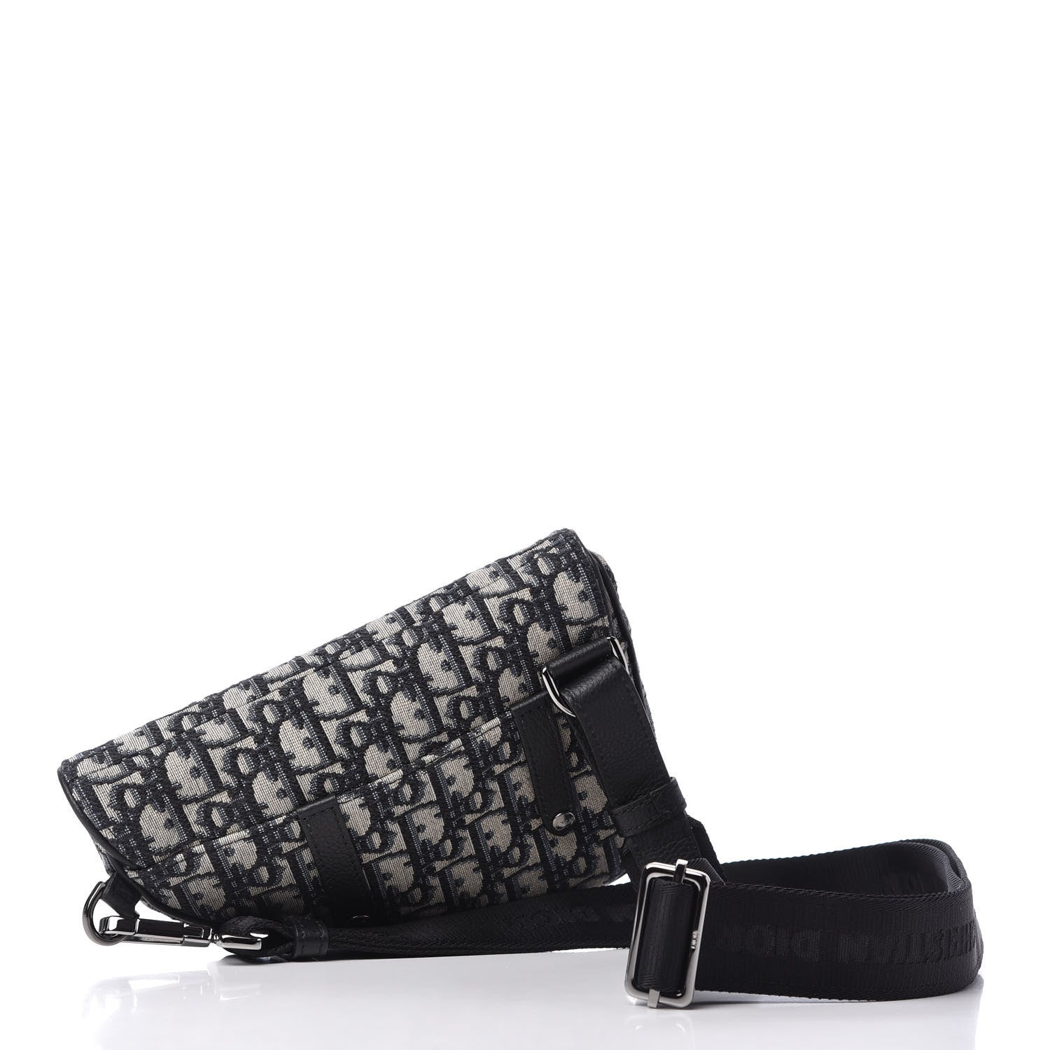 Christian Dior Oblique Mini Saddle Bag Blue 2 of 9