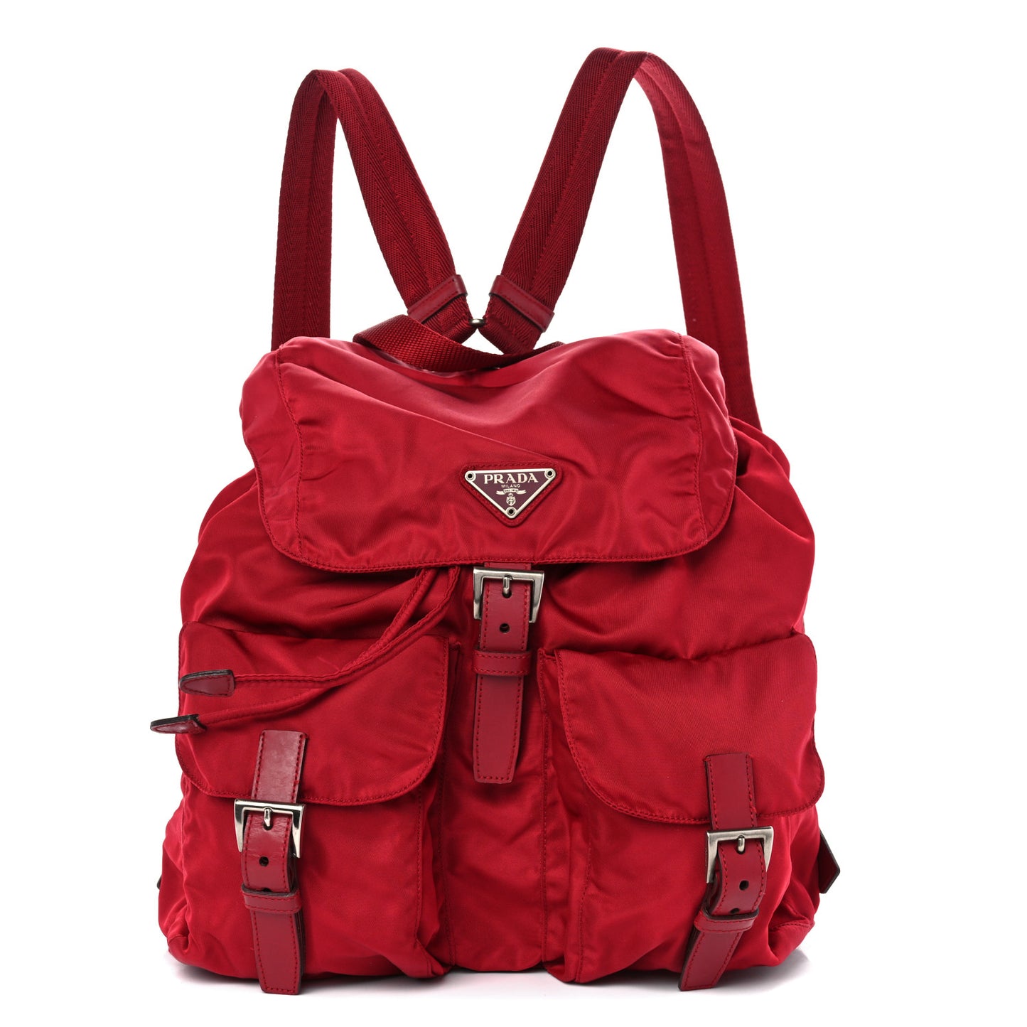 Tessuto Nylon Vela Medium Backpack Cerise
