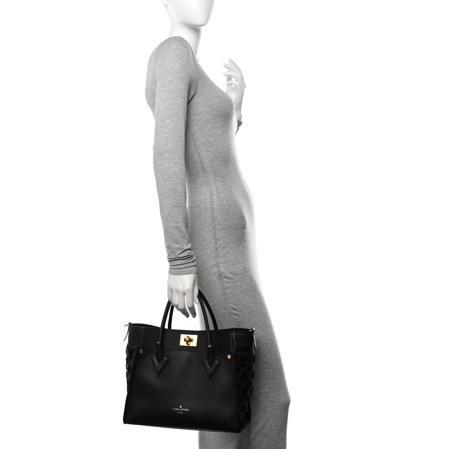 Calfskin Monogram Tufting On My Side Black