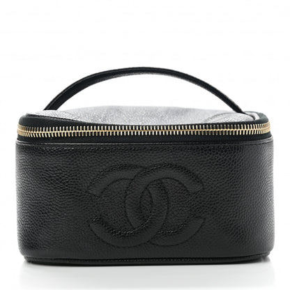 Chanel Caviar CC Vanity Cosmetic Case Black 1 of 9