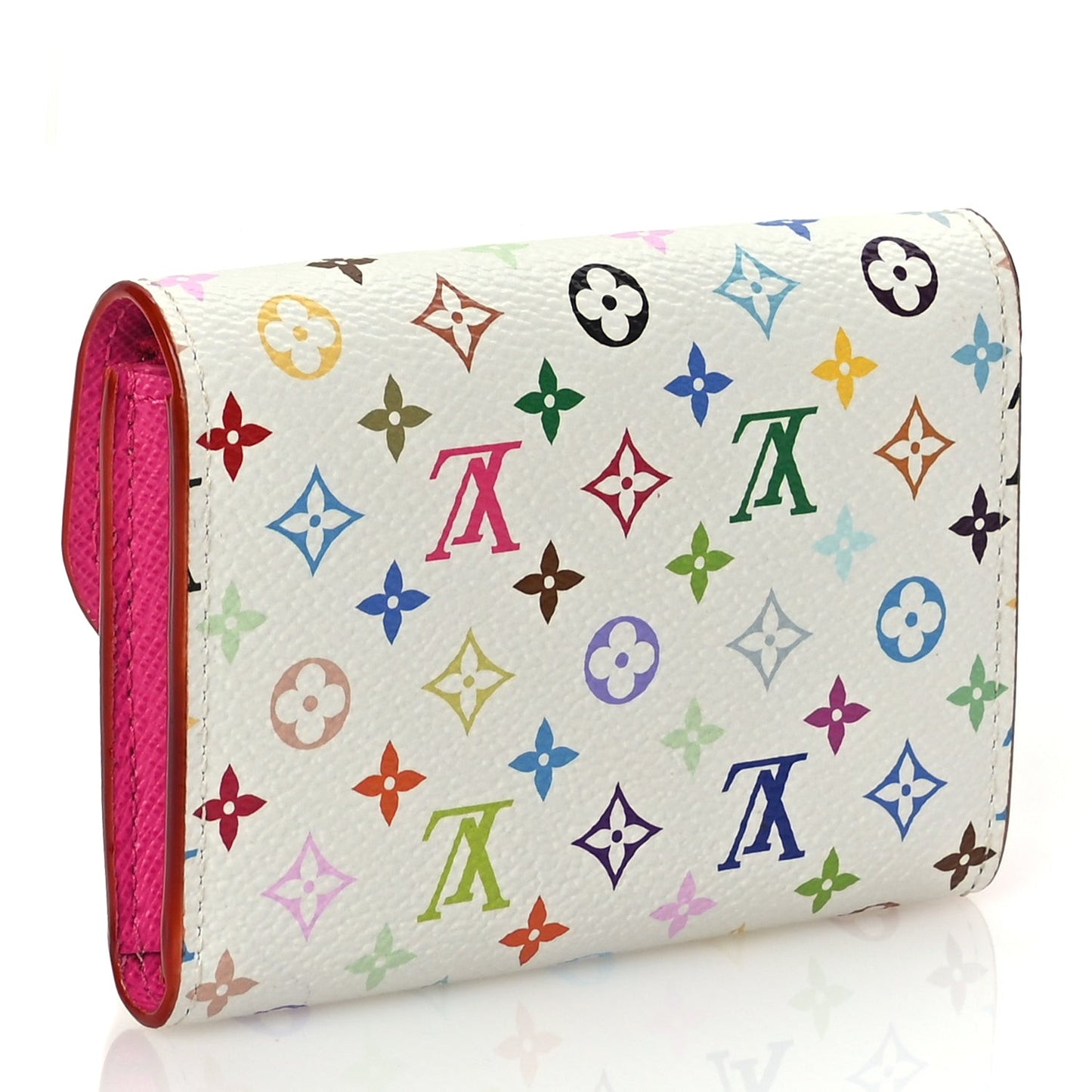 LV X TM Monogram Multicolor Rosalie Coin Purse White Kawaii Pink