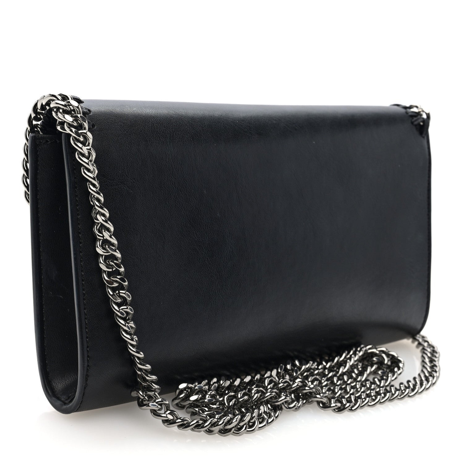 Stella McCartney Eco Alter Nappa Falabella Clutch with Chain Bag Black 3 of 7