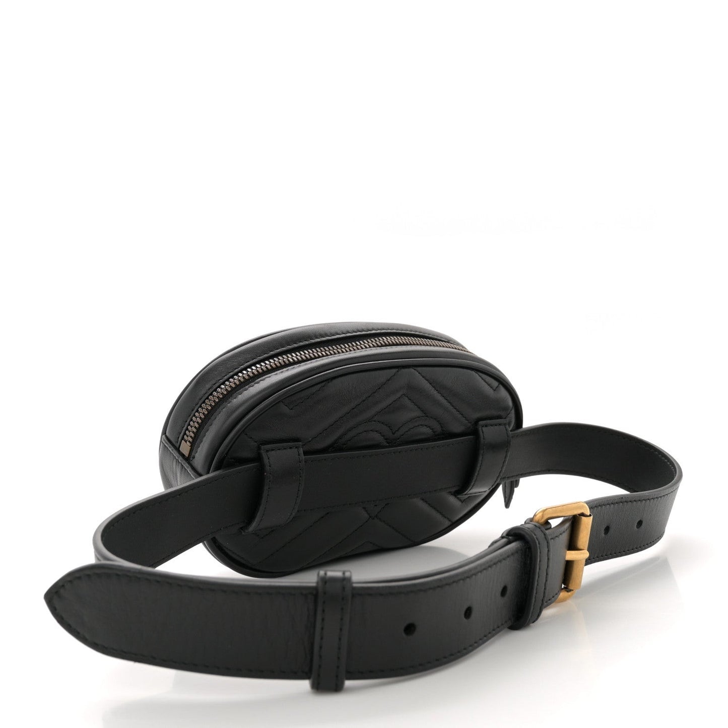 Calfskin Matelasse GG Marmont Belt Bag 75 30 Black