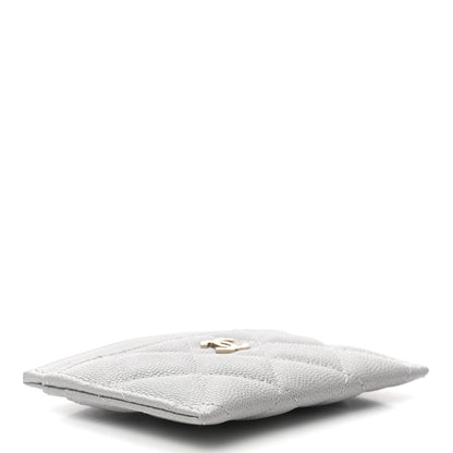 Chanel Caviar Quilted Card Holder Grey 4 of 7