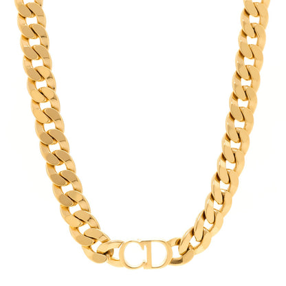 Christian Dior Metal Danseuse Etoile Chain Choker Necklace Gold 1 of 6