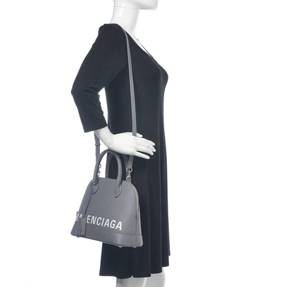 Balenciaga Grained Calfskin S Ville Top Handle Bag Gris Glace 2 of 14