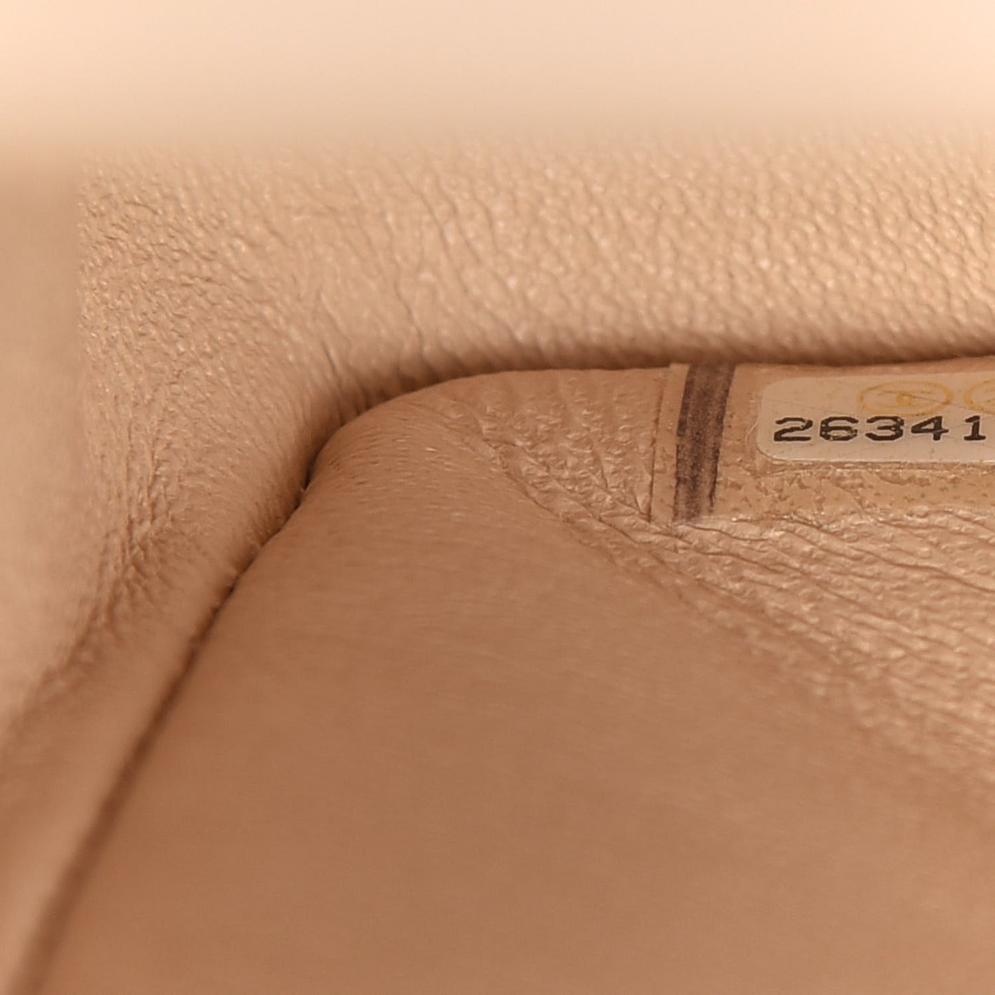 Caviar Quilted Medium Double Flap Beige