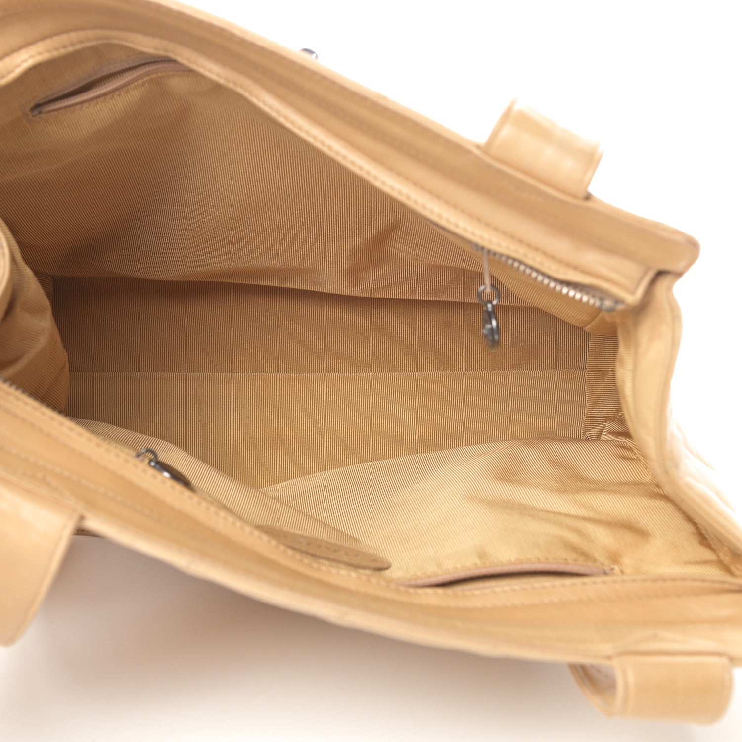 Chanel Lambskin Quilted Shoulder Bag Beige 5 of 15