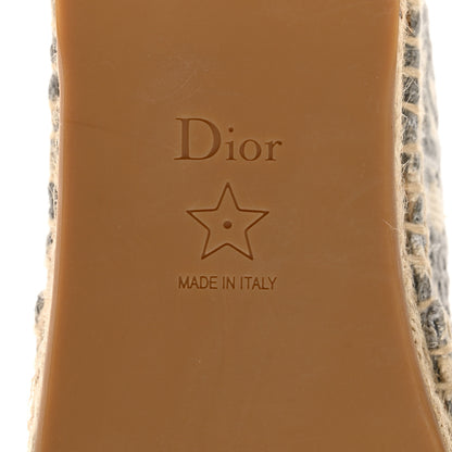 Christian Dior Oblique Embroidered Granville 15mm Espadrilles 37 Grey Stone 8 of 9