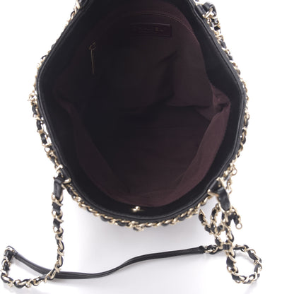 Chanel Lambskin Large Shopping Chain Tote Black 5 of 10