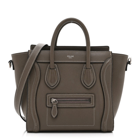 Drummed Calfskin Nano Luggage Souris