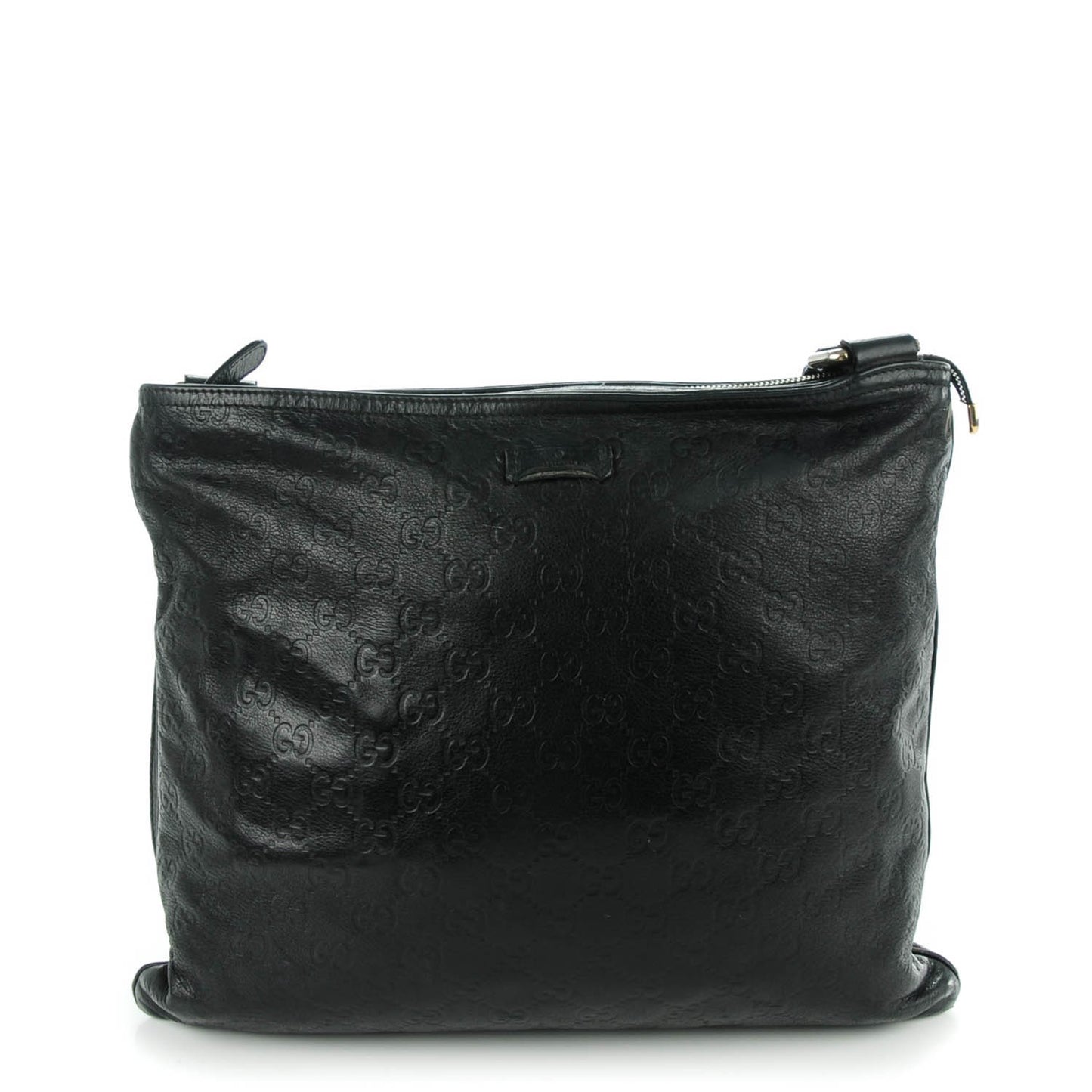 Guccissima Medium Flat Messenger Bag Black