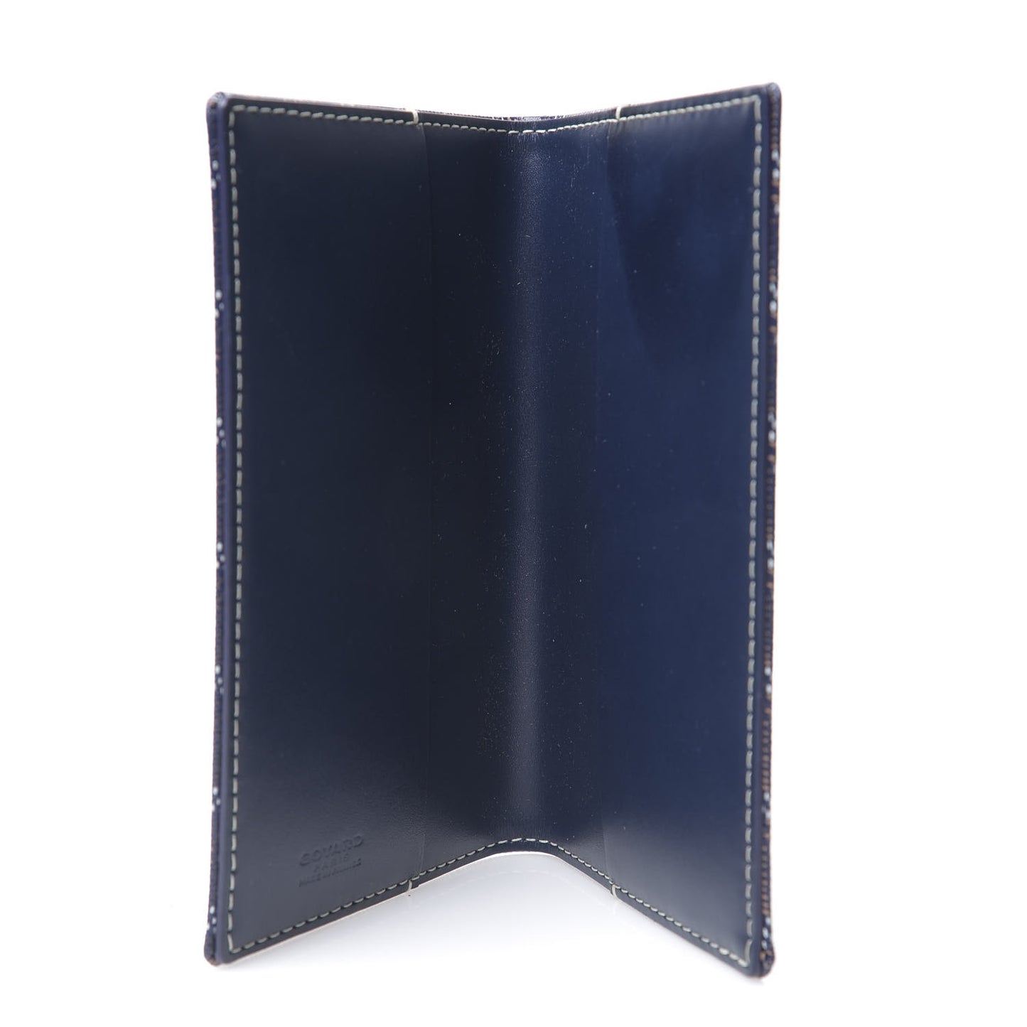 Goyardine Passport Holder Navy