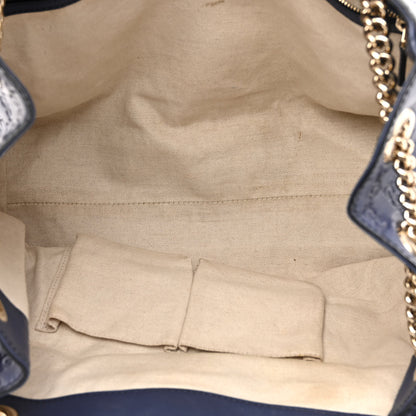 Gucci Guccissima Medium Emily Shoulder Bag Blue 5 of 14