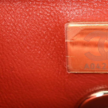 Chanel Caviar Quilted Mini Coco Handle Flap Dark Orange 7 of 11