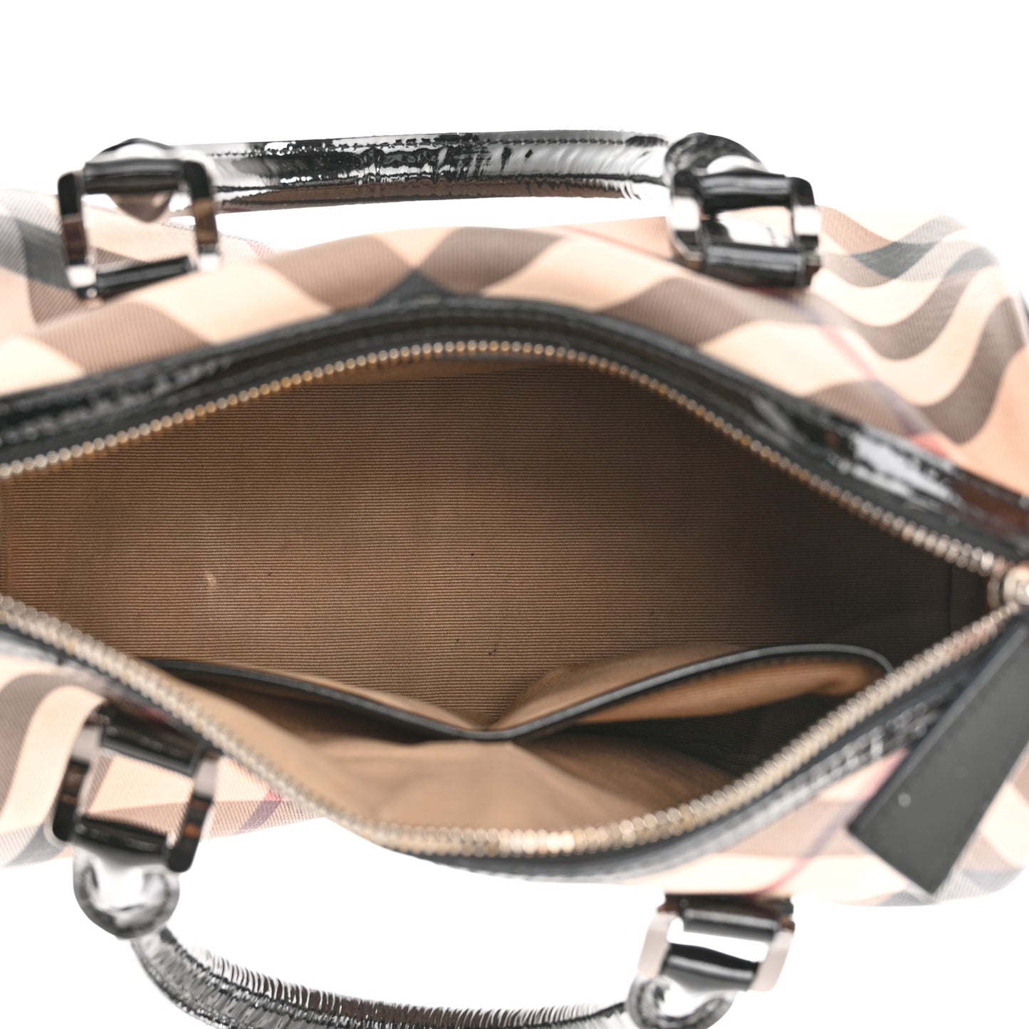 Supernova Check Patent Small Chester Bowling Bag Black